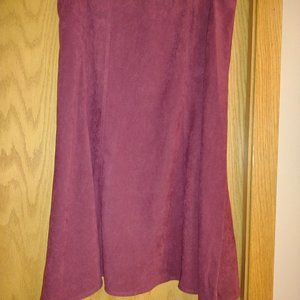 Burgundy Lined Full Skirt